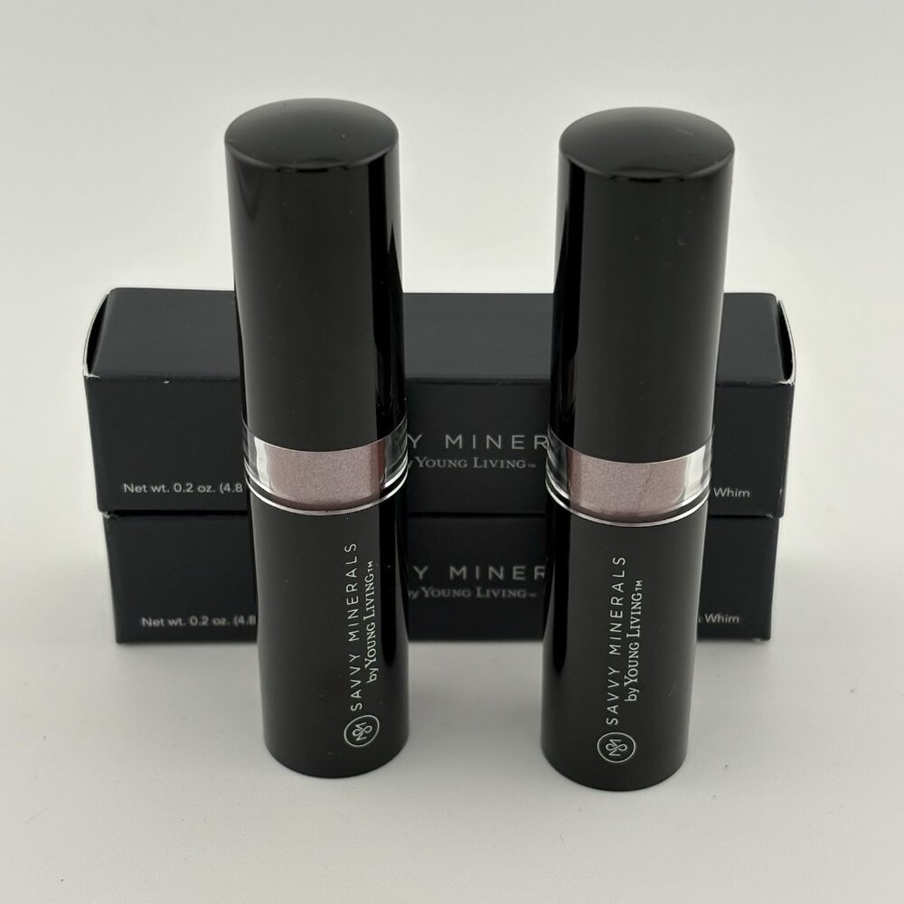 Lot of 2 ~ New Savvy Minerals by Young Living On A Whim Lipstick